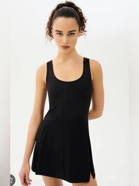 SPLITS59 Black Performance Dress with Built-in Shorts XL NWT